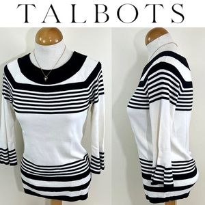 Talbots Women’s Casual Stripes Knit Blouse